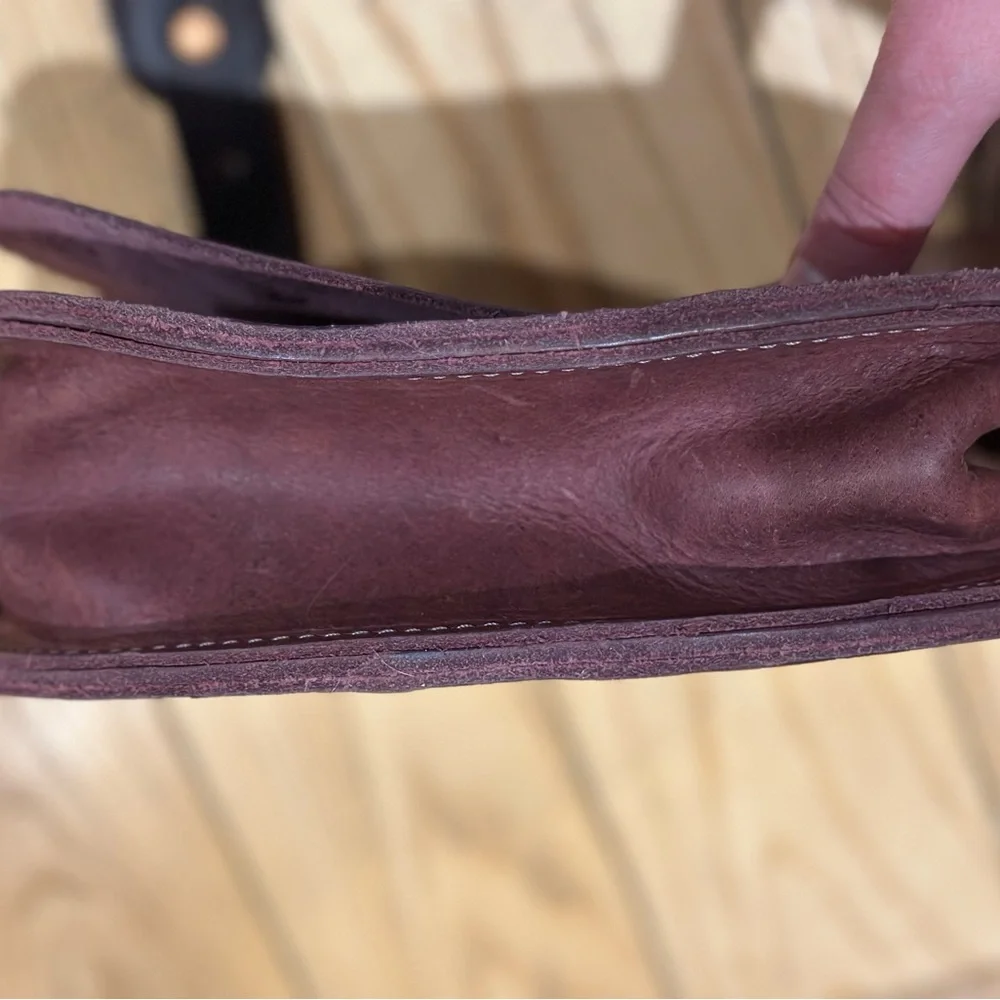 Bergamot+Amor The Craftsbury Common Burgundy Leather Saddle Bag - Picture 11 of 16